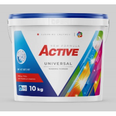 Сипучий пральний порошок Active Universal 10 kg (відро) 4820196010692