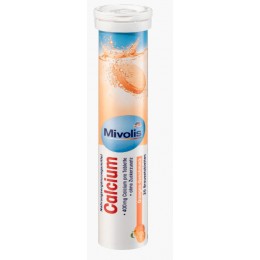 Шипучие таблетки-витамины Mivolis Calcium, 20 шт.  Германия 4058172308154