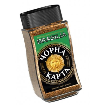 Кофе растворимый Черная Карта Exclusive Brasilia 190гр Эксклюзив Бразилия 8719325224351