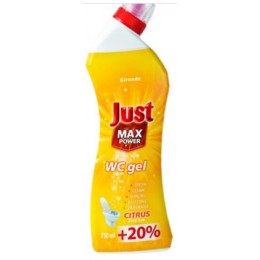 Гель для чистки унитаза Just MAX POWER WC gel 750 ml +20% (900 ml) lemon. Венгрия 5997960573741