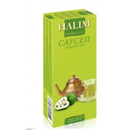 Чай зеленый HALIM байховый мелкий с ароматом саусеп 25 пакетов 1,5 гр  4820198875688