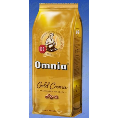 Кофе в зернах оригинальной обжарки Egberts Omnia Gold Crema 1кг Венгрия Купаж арабики и робусты 5997100091531