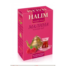 Чай чорный HALIM  байховый листовый с лепестками цветов,ароматом малины и ванили 80 грам   4820198874346