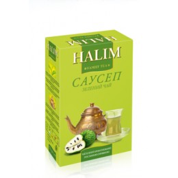 Чай зеленый HALIM байховый листовый  с ароматом саусеп 80 гр 4820198875695