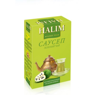 Чай зеленый HALIM байховый листовый  с ароматом саусеп 80 гр 4820198875695