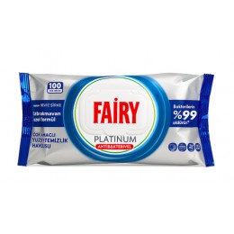 Антибактериальные влажные салфетки для уборки Fairy Platinum 100 шт 8681554633146 Антибактериальные влажные салфетки для уборки Fairy Platinum 100 шт 8681554633146