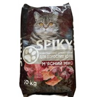 Сухий корм Spiky для дорослих кішок м'ясний мікс 10кг Сухий корм Spiky для дорослих кішок м'ясний мікс 10кг