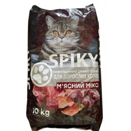 Сухий корм Spiky для дорослих кішок м'ясний мікс 10кг Сухий корм Spiky для дорослих кішок м'ясний мікс 10кг