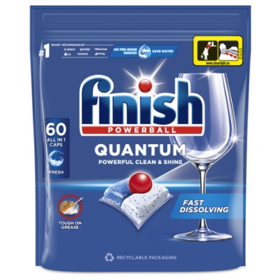 Таблетки для посудомоечных машин Finish Powerball Quantum All in 1  - 60 шт 5908252004881