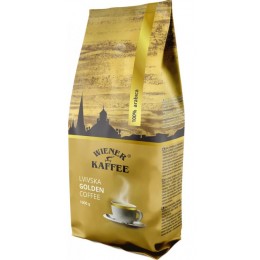 Кофе в зернах Віденська кава Lvivska Golden Coffee 1 кг 100% арабика 4820000373906