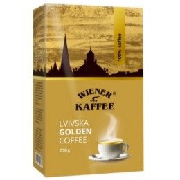 Кофе молотый Віденська кава Lvivska Golden Coffee 1 кг 100% арабика 4820000373579