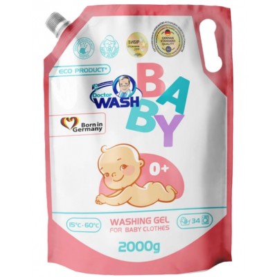 Гель для стирки Doctor Wash Baby для детской одежды 2л Дой-пак  КАЧЕСТВО ПРЕКРАСНОЕ 4260637724892