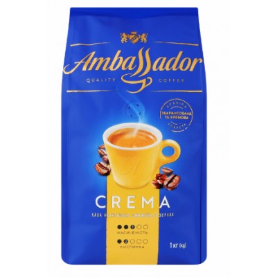 Кофе в зернах Ambassador Crema 1000 гр 8720254649665