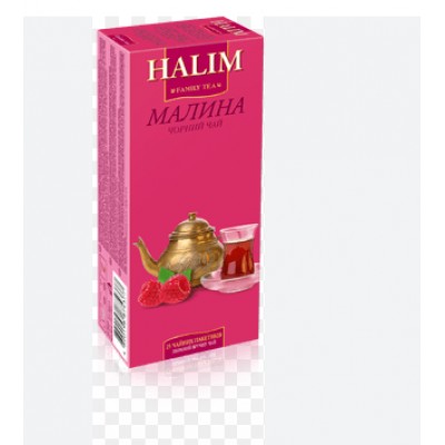 Чай чорный HALIM байховый мелкий с лепестками цветов,ароматом малины и ванили у фильтр-пакетах 4820198874377