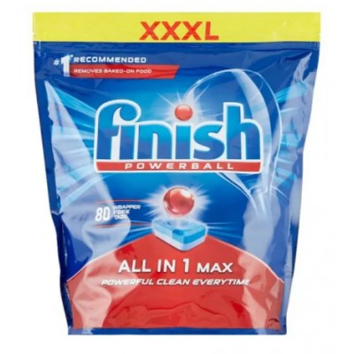 Таблетки для посудомийної машини FINISH Powerball All-in-1 Max, 80 шт 5997321733562