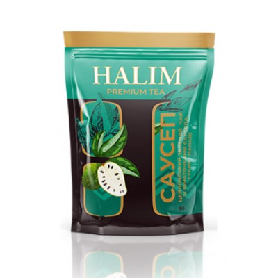 Чай зеленый HALIM  с ароматом саусеп в дой-паку 80 гр 4820229040948