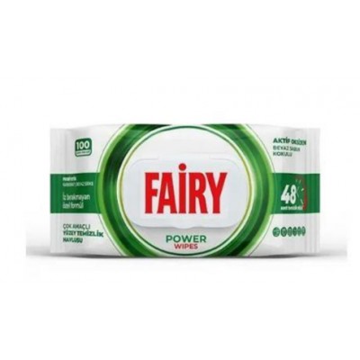 Влажные салфетки для уборки Fairy Power – универсал, без хлора с ароматом белого мыла 100 шт 8681554633108