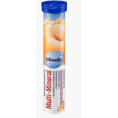 Шипучие таблетки-витамины Mivolis Multi-Mineral, 20 шт Германия 4058172309472